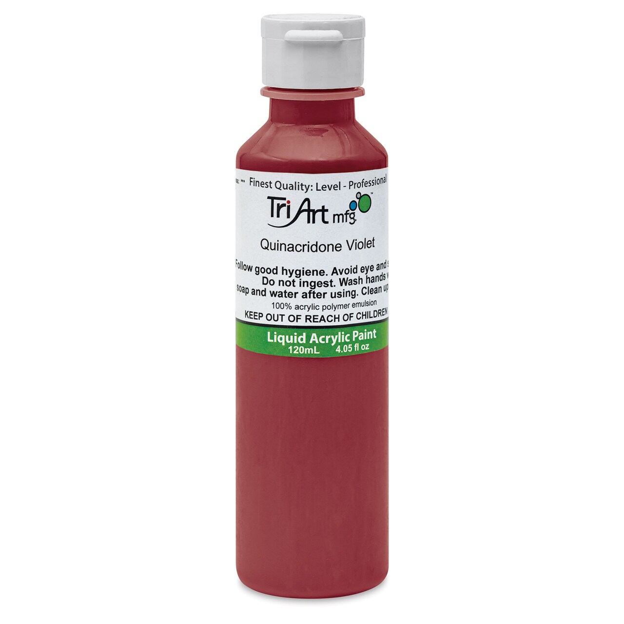 Tri-Art Liquid Artist Acrylics - Quinacridone Violet, 120 ml bottle